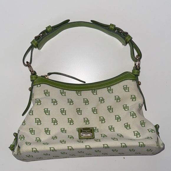 Dooney & Bourke Green and White Shoulder Bag - Picture 3 of 16